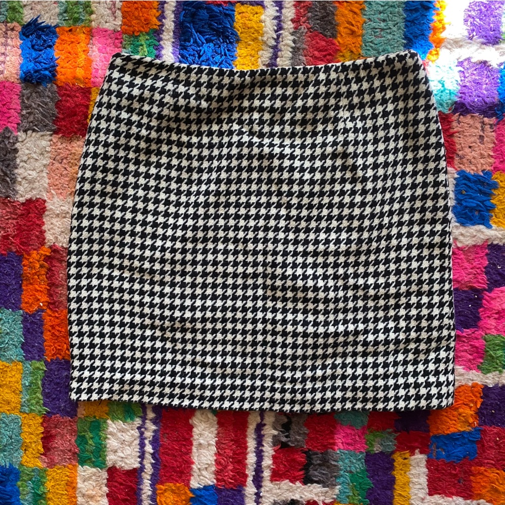Vintage Houndstooth Mini Skirt